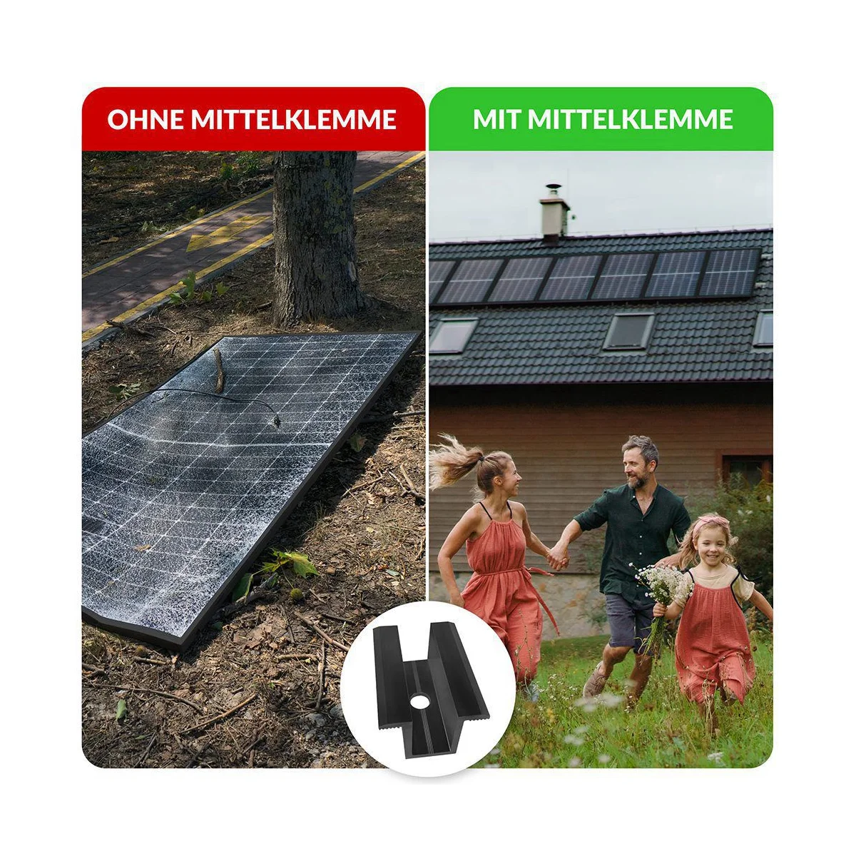 Centre Clamp PV Solar Panels for All Frame Heights Solar Panels Bracket for Panels Roof 10 solar panel clamps solar panel brackets