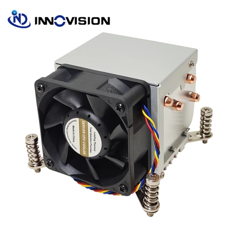 Dissipador de Calor Quadrado do Servidor 2u Lga2011 2066 Ventilador Refrigerador com Tubos de Aquecimento para Intel Xeon Cpu Alto Desempenho