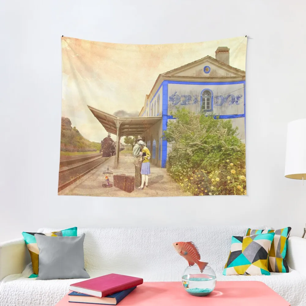 

Kiss in Obidos Tapestry Funny Tapestry Tapestrys Aesthetic Room Decor Korean Wall Deco