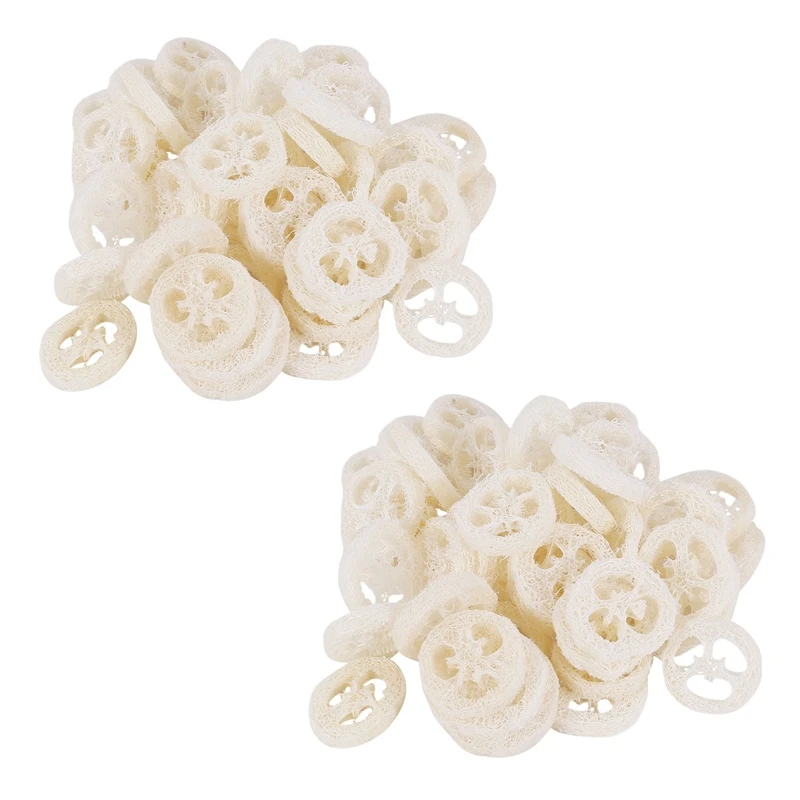

4-6Cm Wide 100Pcs/Lot Natural Loofah Slice Diy Customize Soap Tools,Cleaner,Sponge Scrubber,Facial Soap Holder