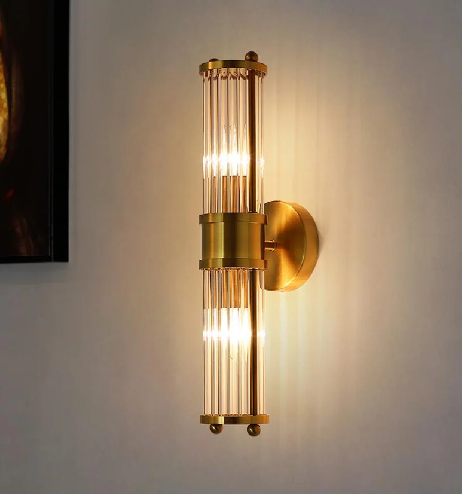 

Modern luxury crystal wall lamp American living room decoration wall lamp bronze LED lamp