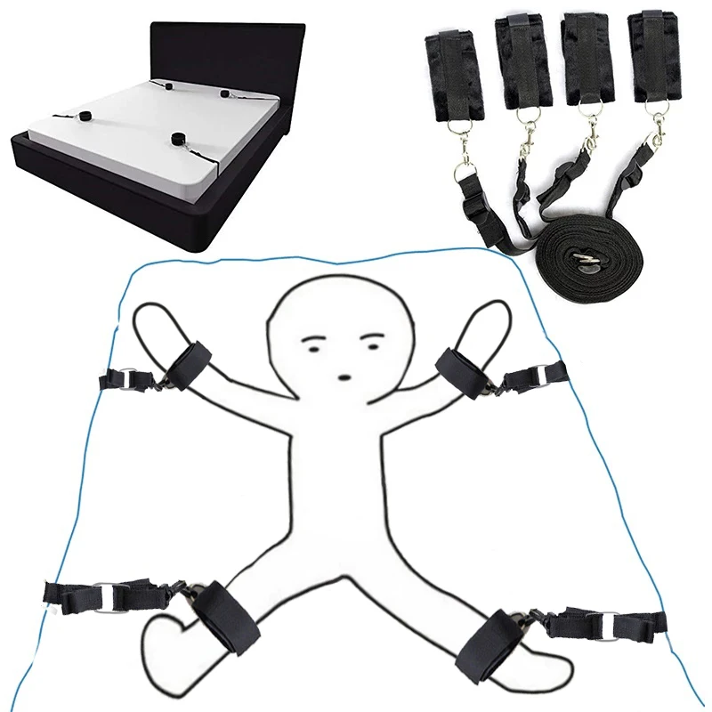 Sex Toys For Woman Couples Handcuffs Bdsm Bondage Set Strap Adult Game Goods Wrists Ankle Cuffs Sexual Products 18 Adult
