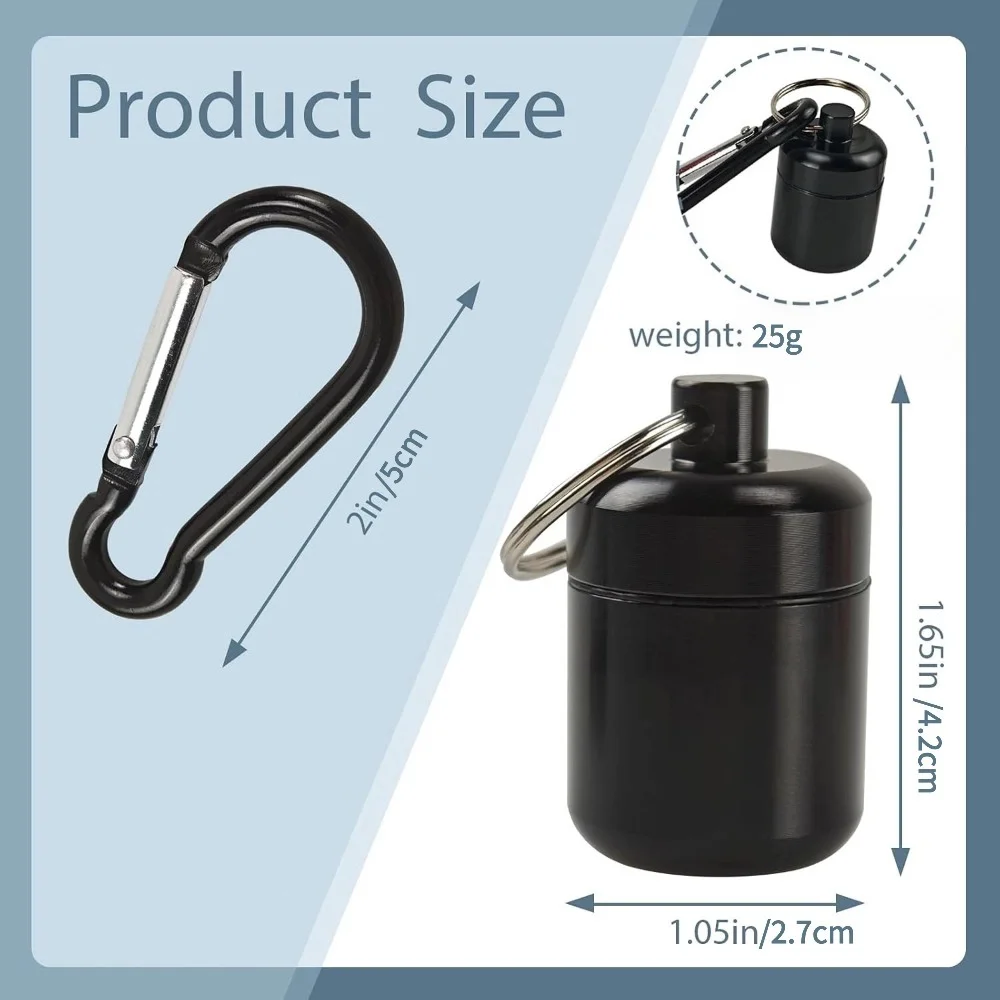 Premium Portable Aluminum Waterproof Keychain Case – Sleek Travel Container
