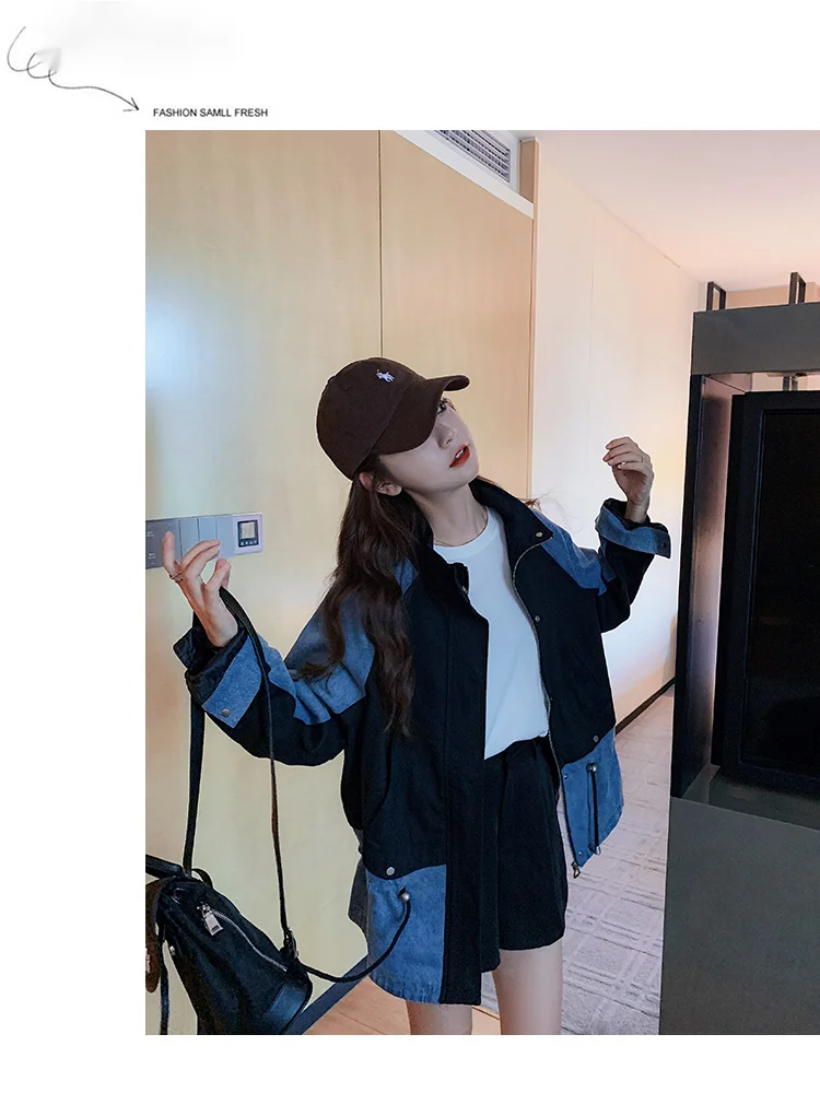 Real Shot of 2024 Veste en jean décontractée pour femme au printemps, petite taille, sensation haut de gamme, super beau haut de rue explosif_voghion.com