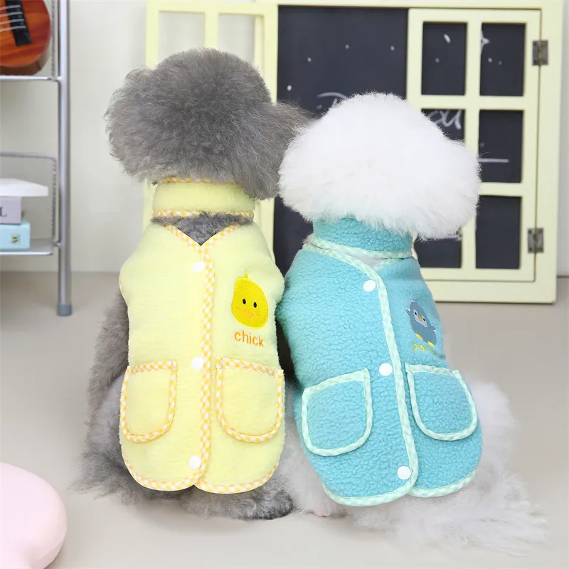 

Teddy Chihuahua Dog British Short Puppet Cat 22 New Autumn and Winter Scarf Cartoon Fleece Pet Clothing