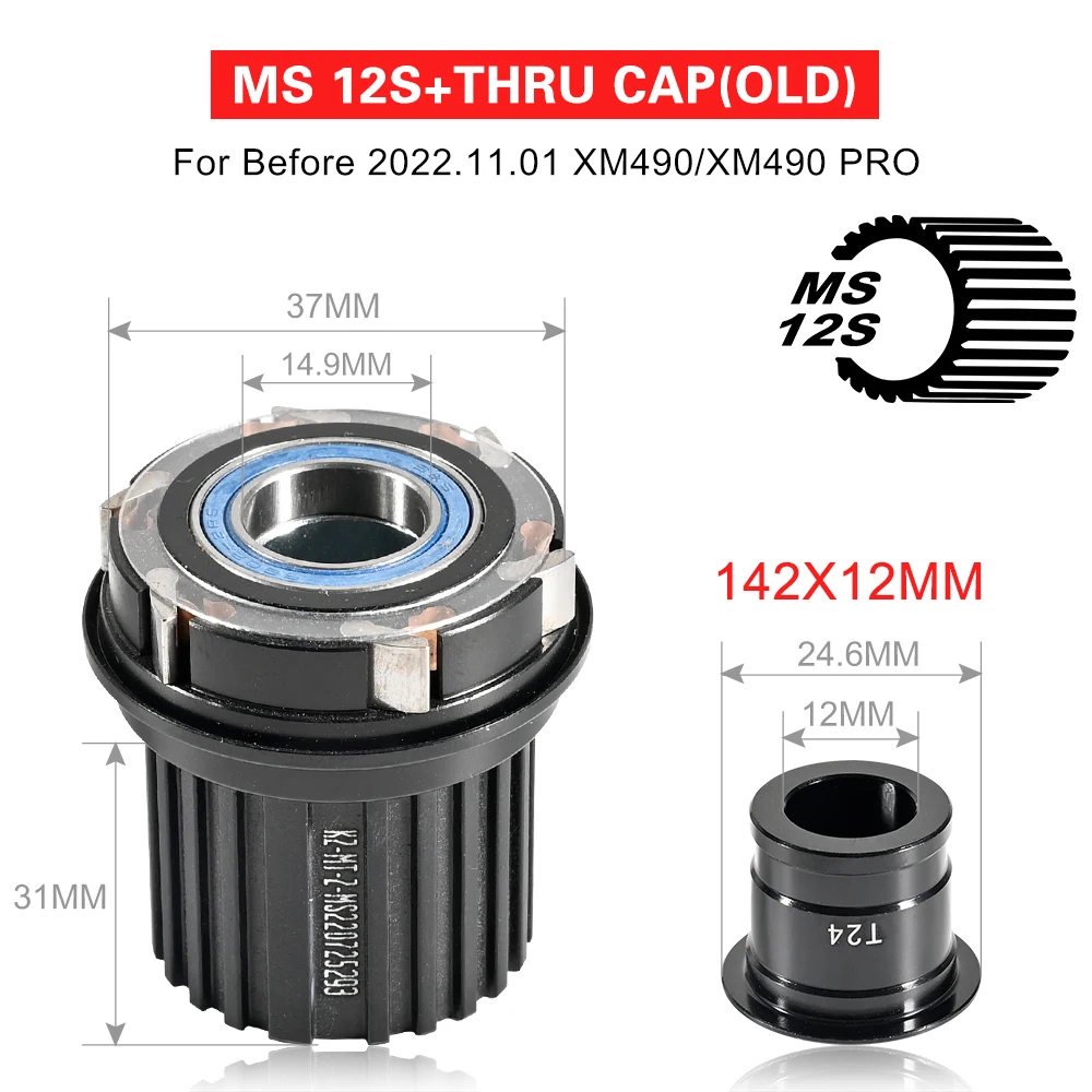 Koozer Freilaufkörper Konverter für XM490 XM490 PRO BM440 XM460 XD HG MS 8-12S QR Thru Endkappen Adapter MTB Nabe – Detail 25