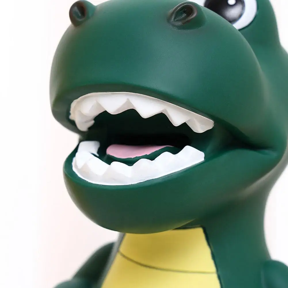 Large Capacity Dinosaur Piggy Bank Ornaments Hot Sale Cute Anti-fall Enamel Coin Piggy Bank Children's Gift Unisex 21 cm