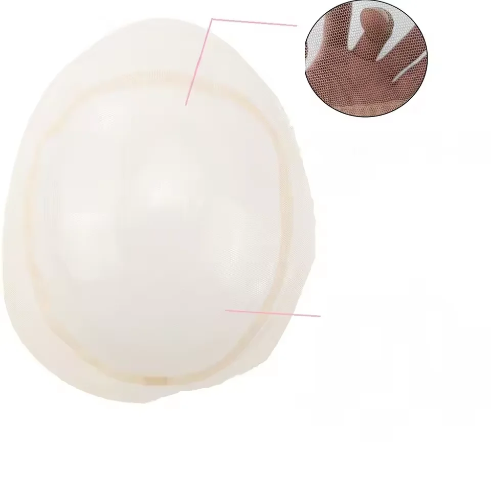 여성에게 적합한 DIY 가발 제작용 사실적인 두피 가발 캡 헤어 메쉬 라이너
