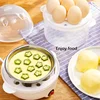 220V Multifunctional Electric Egg Boiler Double Layers Egg Cooker Mini Steamer Poacher Kitchen Cooking Breakfast Machine 5