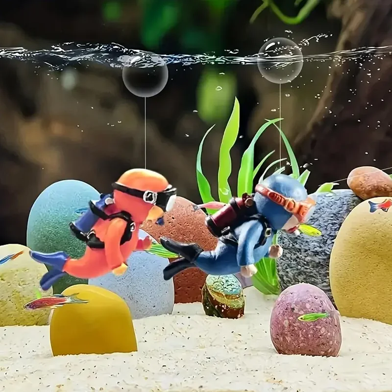 Mini Scuba Diver Figurine Aquarium Decoration