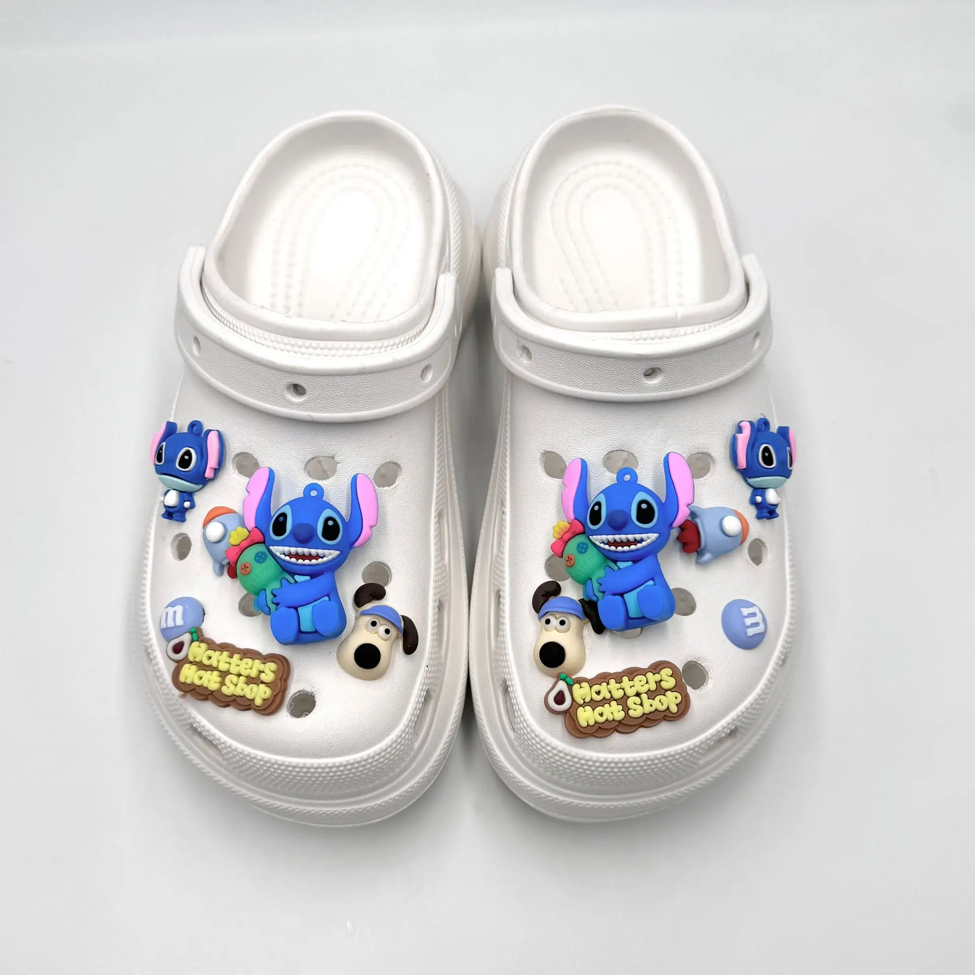 

8pcs Cartoon Disney Stitch series Shoe Charms Charms Shoe Decoration PVC Decoration