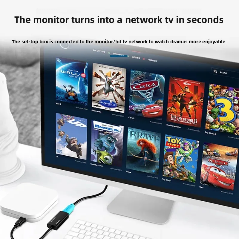 대형 스크린 디스플레이 노트북 어댑터 라인 컴퓨터 사무용품 용 고화질 USB 2.0-HDMI 변환기 케이블