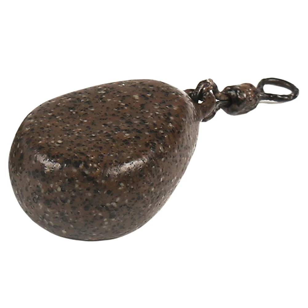 57g Carp Fishing Tackle Lead Weight Flat Pear Carp Fishing Weight Casting Drop Shot Fishing Weight for Carp Fishing Secure Clip