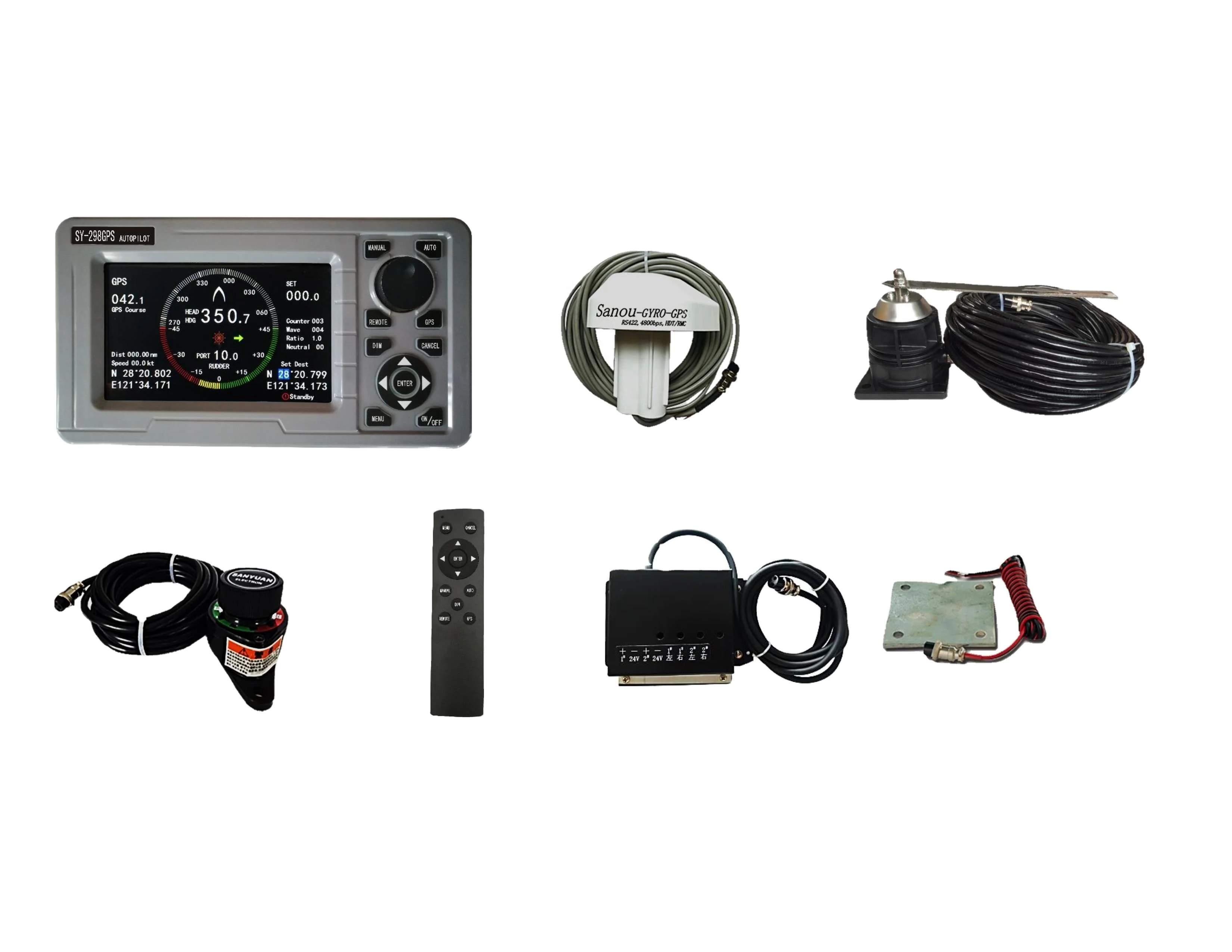 SY298B Marine Autopilot System Sensor Compass Control For Boat Yacht