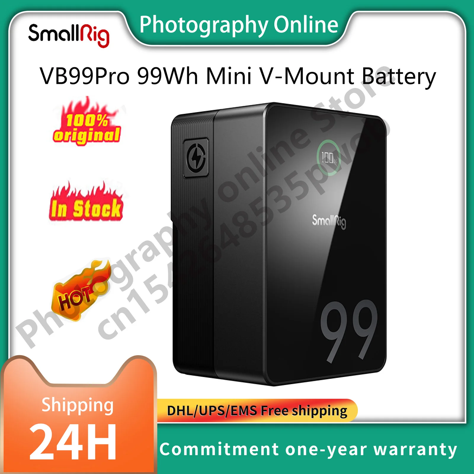 SmallRig-VB99Pro-99Wh-Mini-V-Mount-Battery-100W-Fast-Charging-3500mAh ...