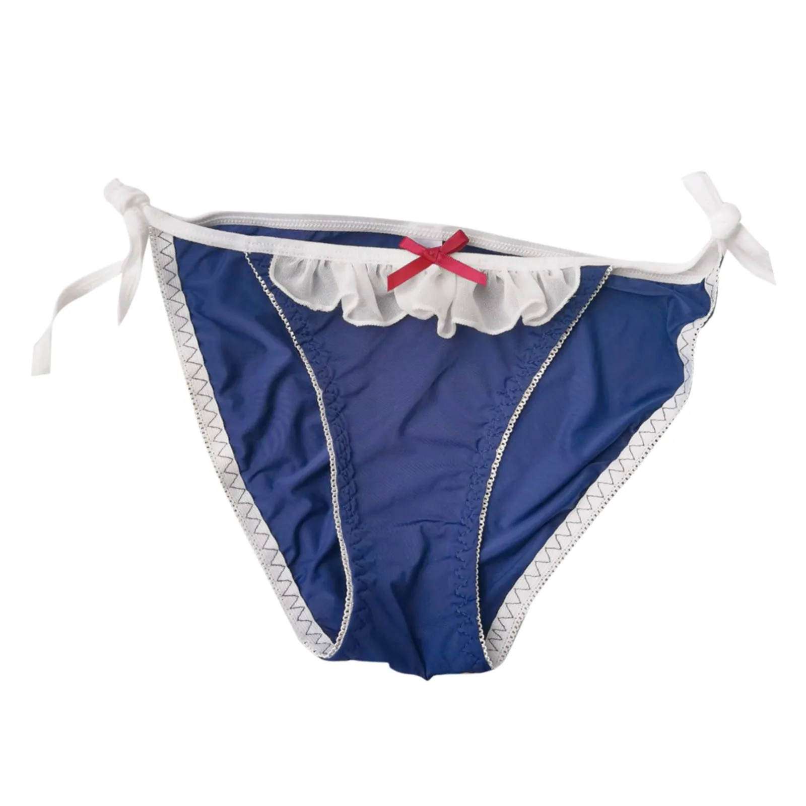Perizoma in pizzo con bordo floreale per donna Intimo sexy a vita bassa con cavallo Carino mutandine elasticizzate traspiranti Ropa Interior Sexi Mujer - immagine 6