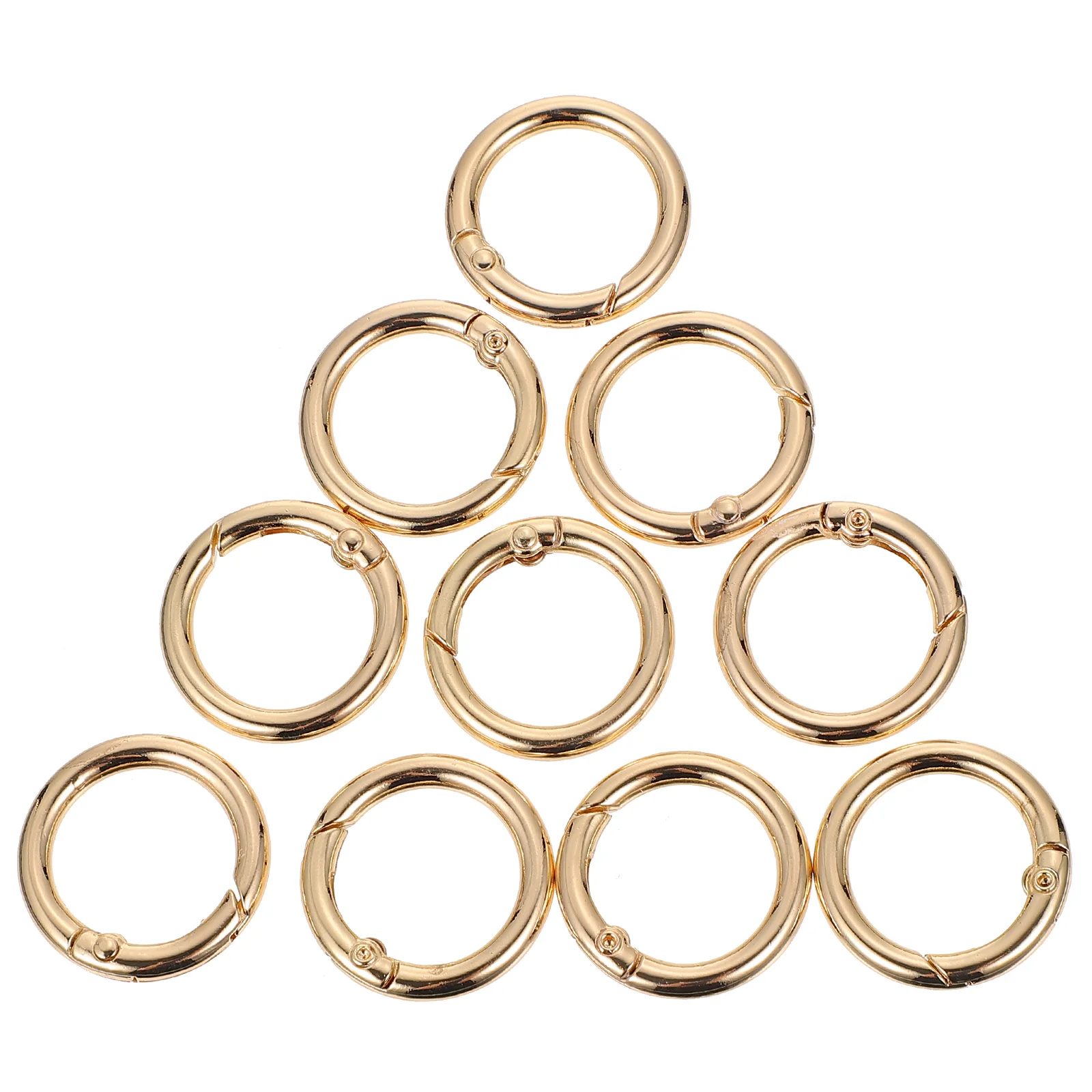 

10 Pcs Spring Coil Key Rings Gunmetal Round Carabiner Zinc Alloy DIY Accessories for Bags Buckles