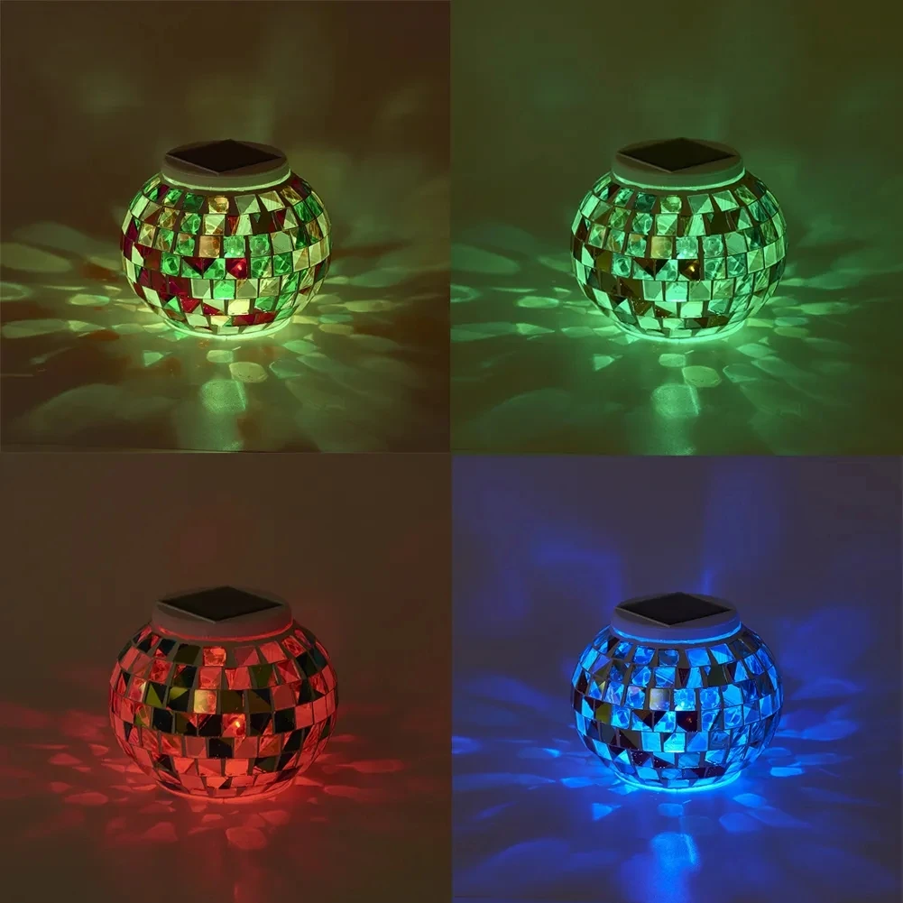 

Solar LED Light Mosaic Solar Light Solar Powered Glass Ball Light Waterproof Solar Garden Lamp Landscape Lamp Garden Decor