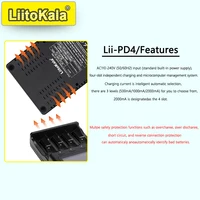 LiitoKala Lii-PD4/PD2 AC PD Charger LCD Fast Charging 4/2-Bay for 21700/18650/AA/AAA Multi-Protection Auto-Detect - Image 2