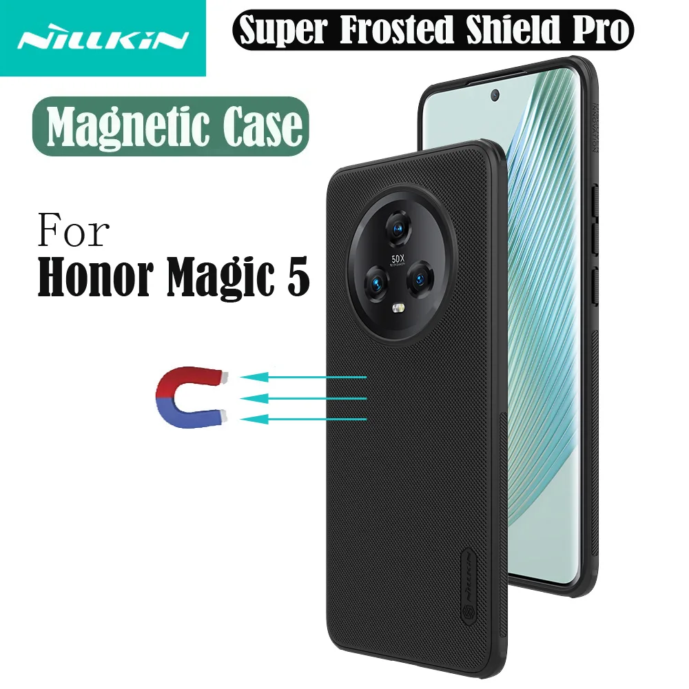 

For MagSafe For Honor Magic 5 Case Nillkin Frosted Shield Pro TPU Frame Magnetic Case Luxuly Shockproof Cover For Honor Magic5