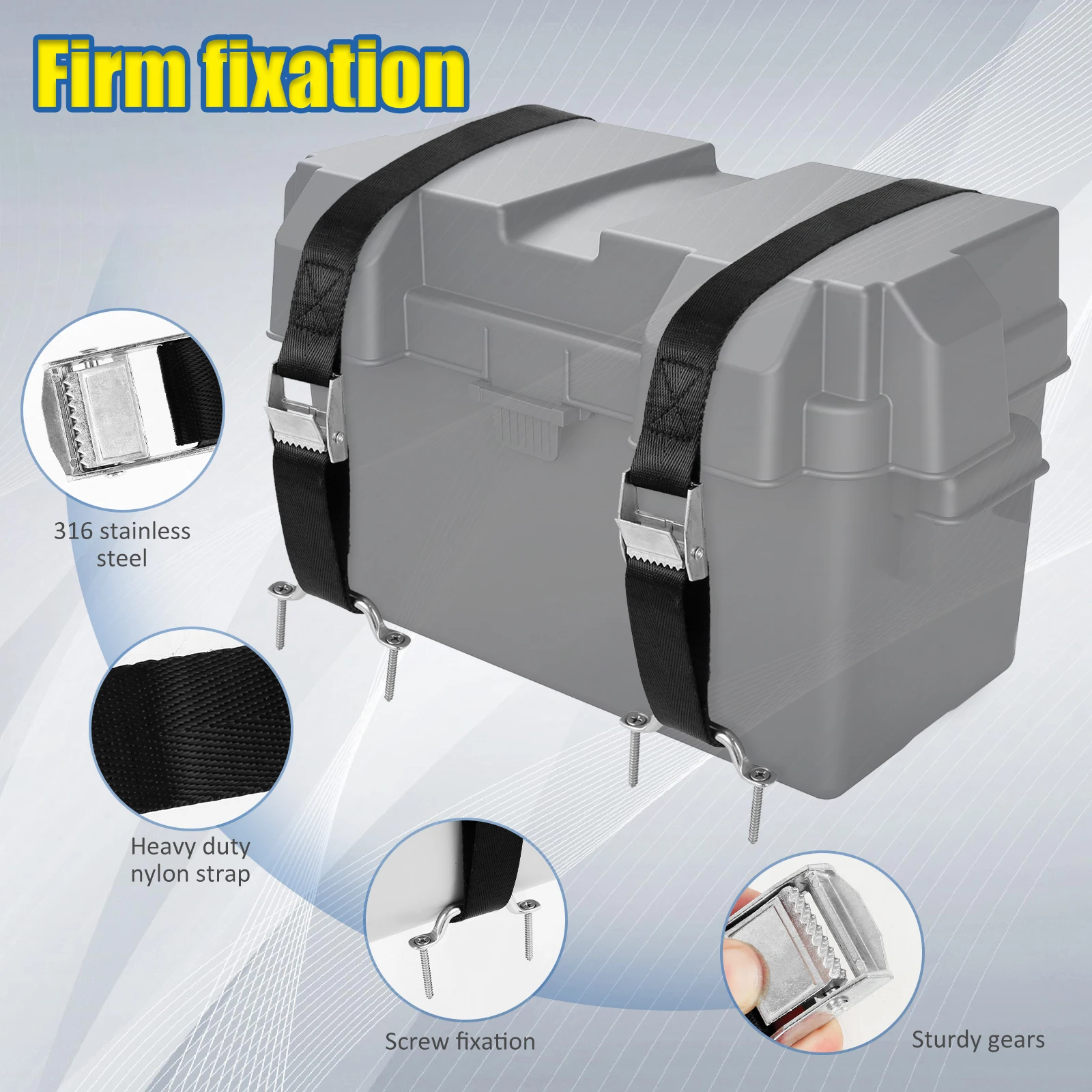 Battery Tie Down Strap Kit Nylon Portable Travel Cargo Tie Down Luggage Lash Belt Strap With Cam Buckle Outdoor Camping Tools