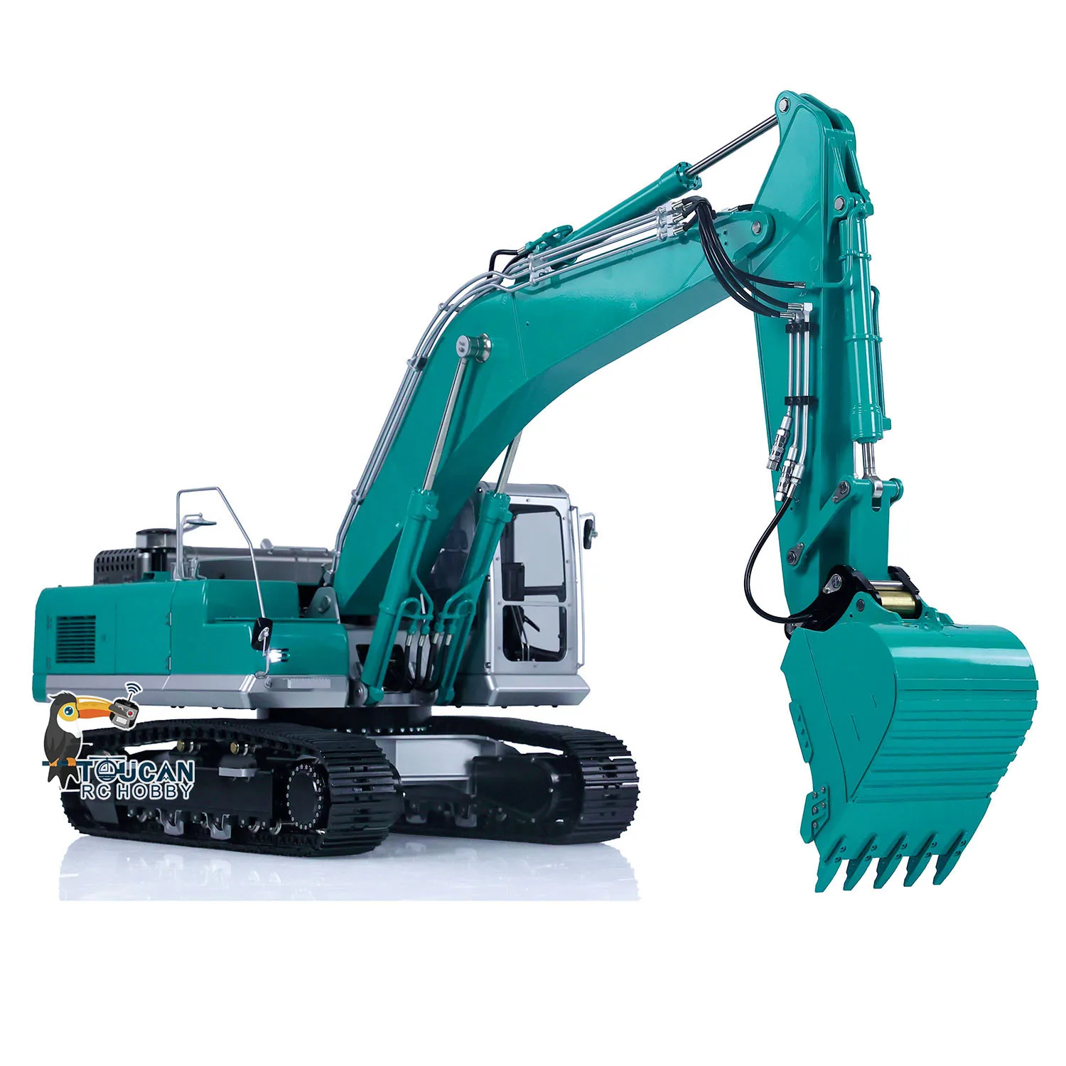 Toys LESU 1/14 Metal Hydraulic RC Excavator AOUE AC360 PC360 Remote Control Digger Model Painted Assembled Lights Sounds Smoking 3