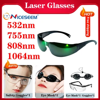 보호 안경 레이저 안전 렌즈, 532 755 1064nm 인증 Nd Yag IPL Fpv IR 치과 제모 방사선 레이저 제모