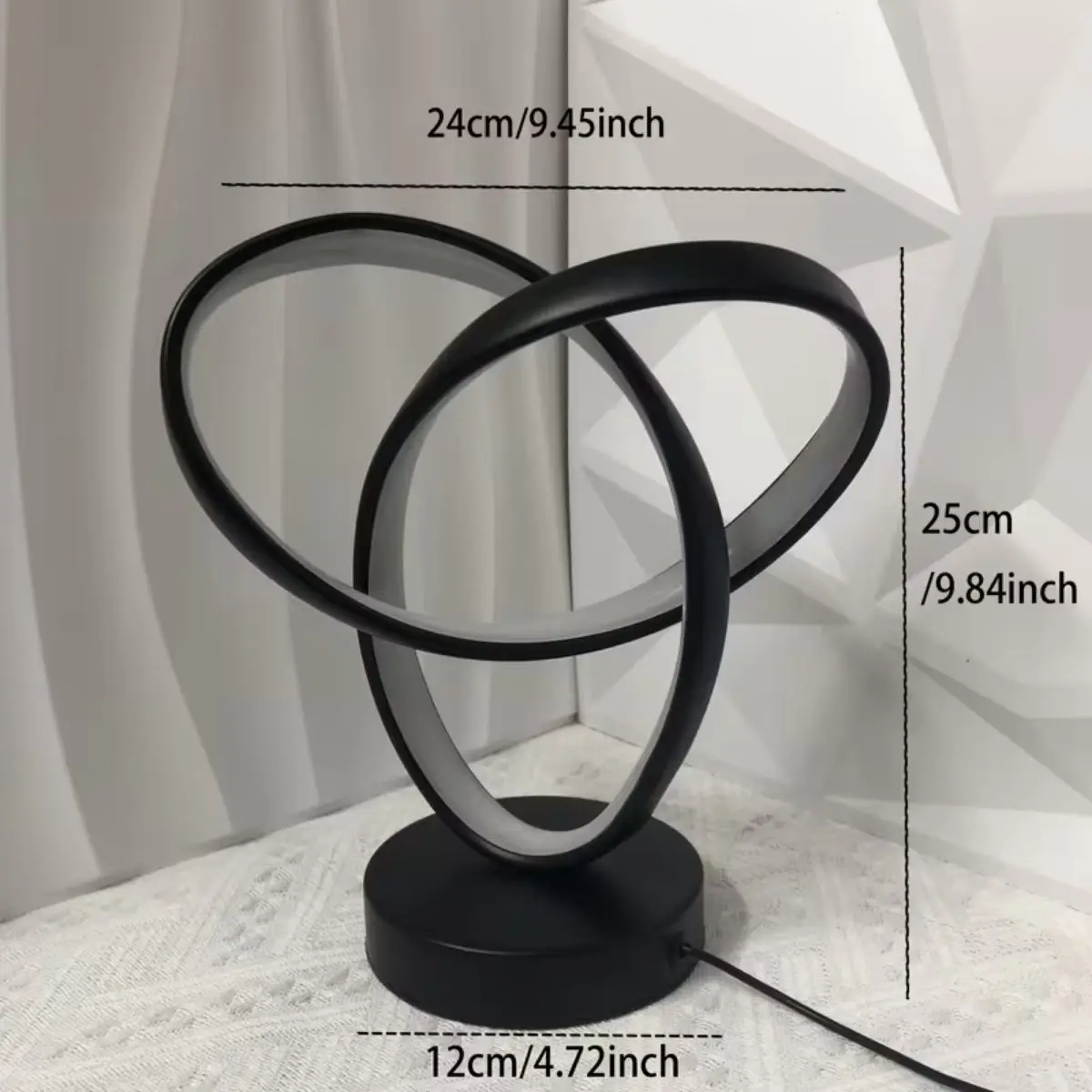 현대적인 LED 클로버 테이블 램프, 침실 램프, 3색 무단계 조광, 침실, 식당, 거실, 카페에 적합