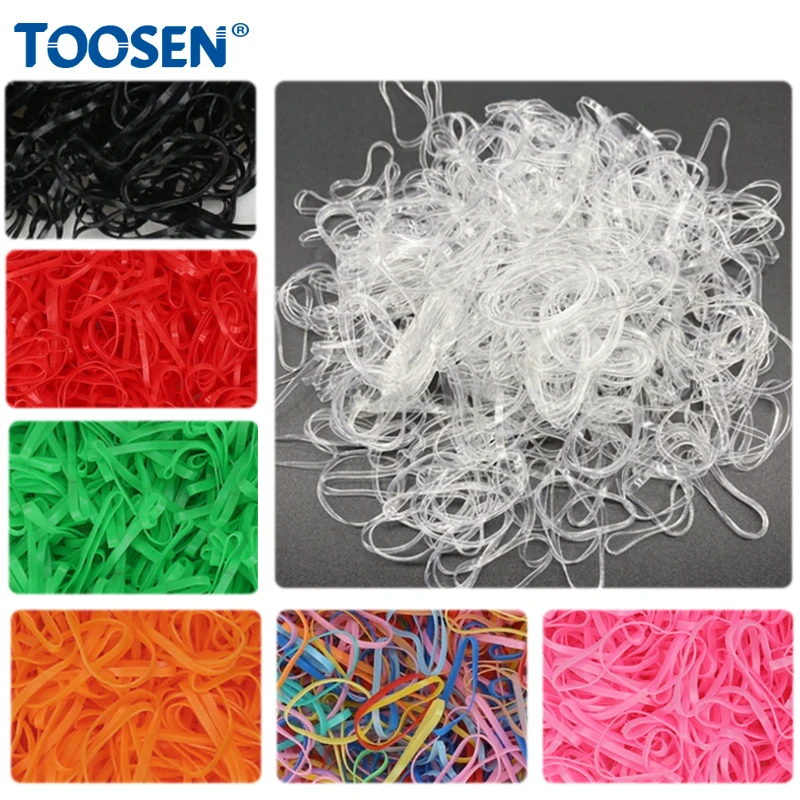 

Резинки для волос одноразовые разноцветные из термопластичного полиуретана, 100 шт.