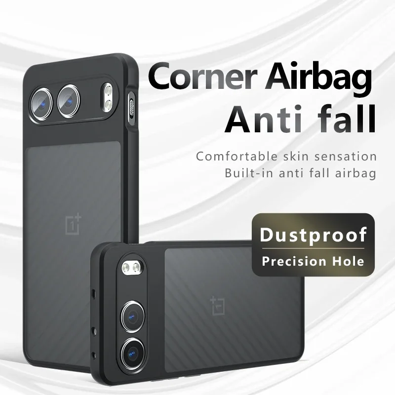 Shockproof Frosted Skin Feel Matte Case - Anti-Fingerprint Transparent Cover
