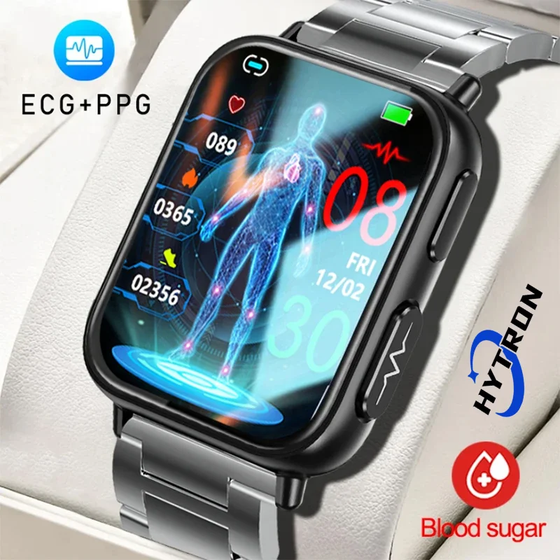 New ECG+PPG Smart Watch Men Womens Blood Glucose Monitor Blood Pressure