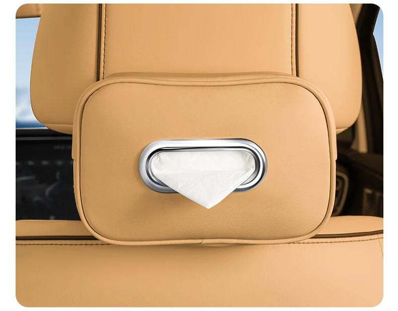 For BYD DENZA D9 Leather tissue bag Seat back sunshade tissue box Tissue storage