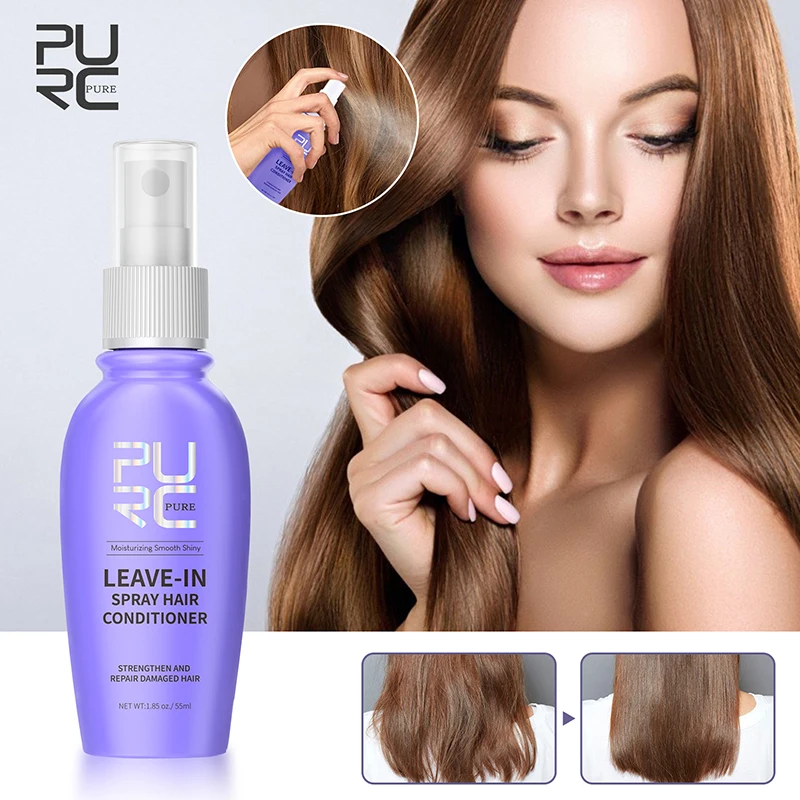 

PURC Leave-In Conditioner Spray Keratin Hair Smoothing Straightening Scalp Treatment Repair Damaged Frizz Dry Hair Care Products