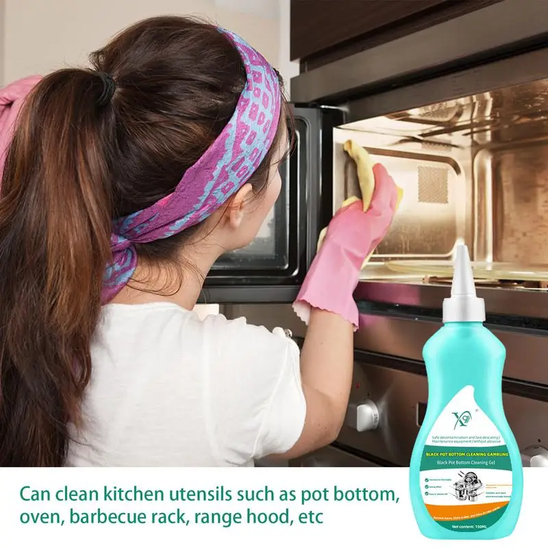 150ml Pot Bottom Cleaning Agent Multifunctional Gel Cleaner For Cookware Pan Bottom Bright Surface Oil Stain Cleaner