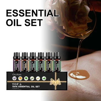 Plant Essential Oil Gift Box Set Deep Moisturizing And Smooth Skin Relaxing Mood Long-Lasting Fragrance Massage Skincare Oil Kit 1