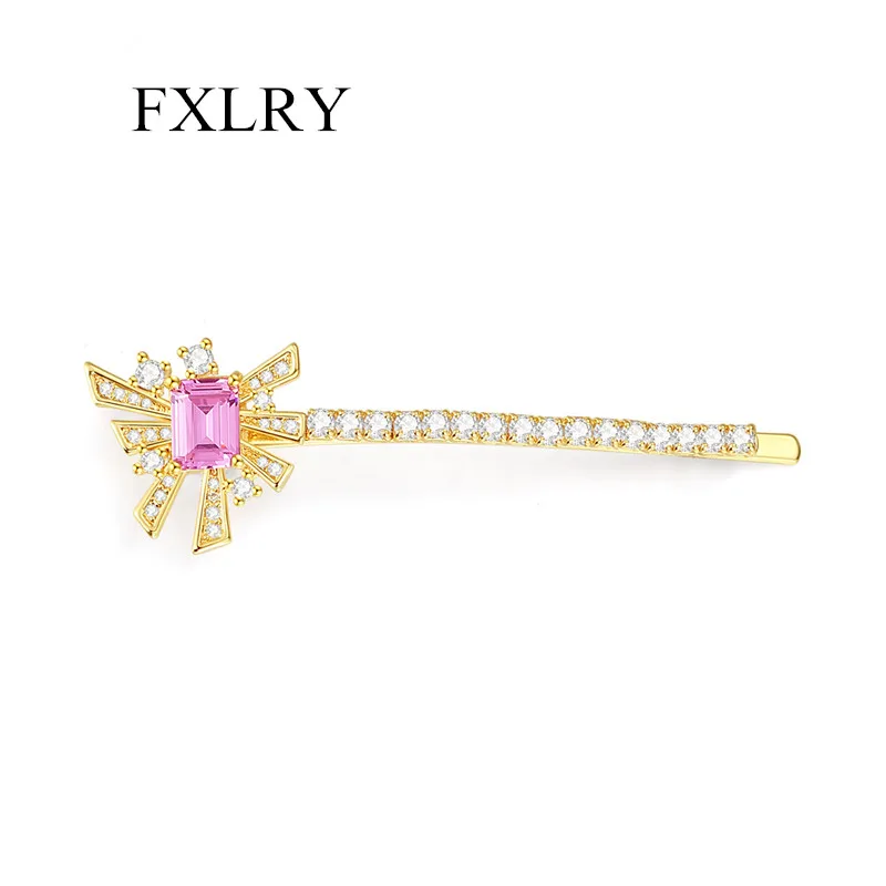 

FXLRY блестящая заколка для волос AAA с кубическим цирконием для женщин Свадебные аксессуары для волос заколка модные ювелирные изделия