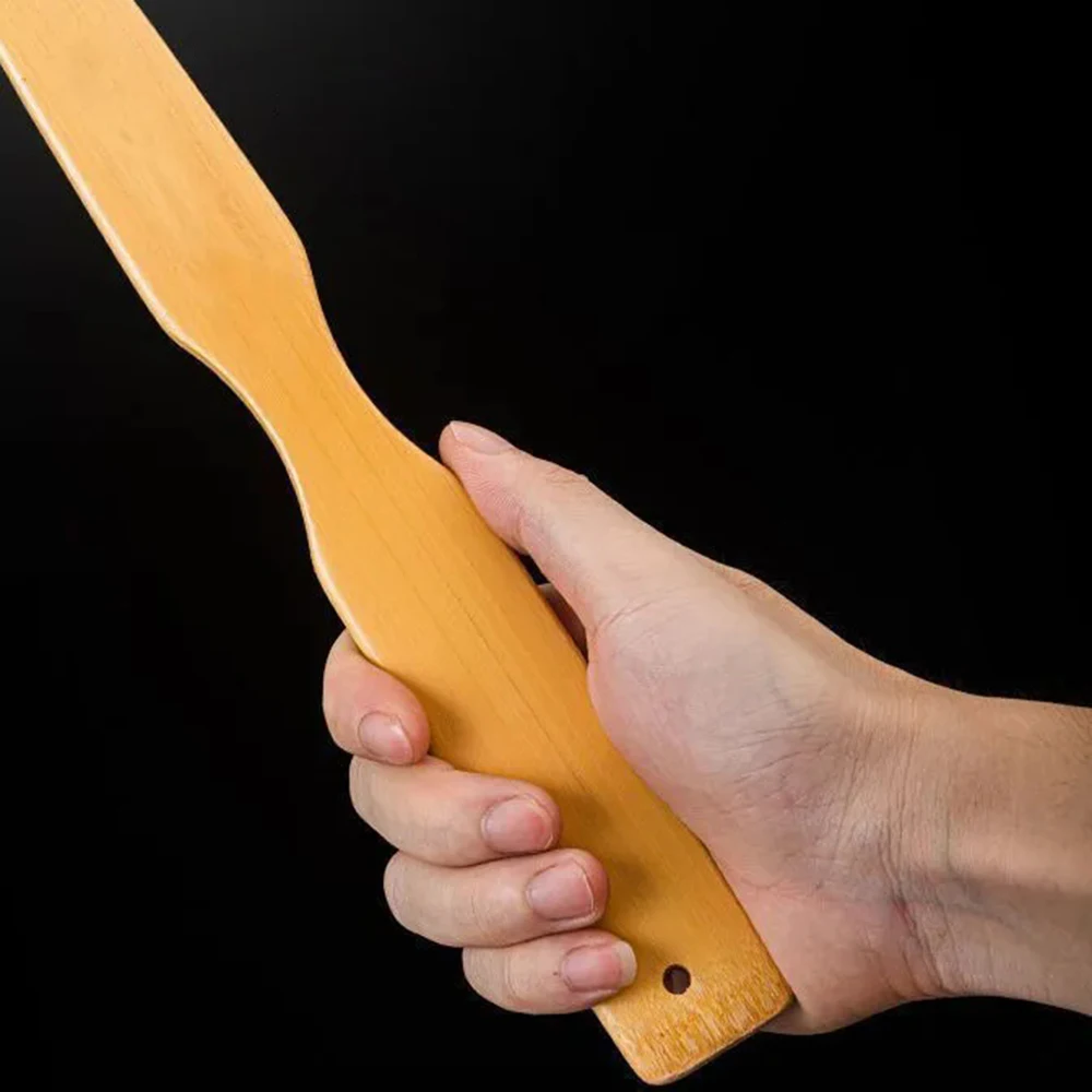 Bamboo back scratcher aid stick scratching massage roller long wooden body large stick for men and women back scratcher massager
