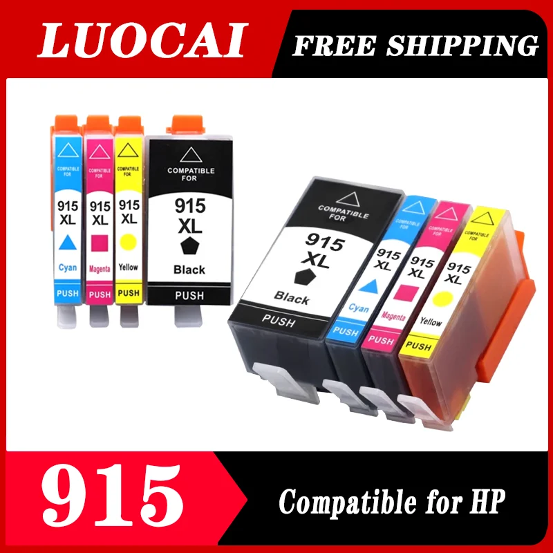

4pcs Compatible For HP915 915XL 915 XL 919XL Ink Cartridge for HP OfficeJet Pro 8015 8025 8020 8010 8020 8018 8022 8028 Printer