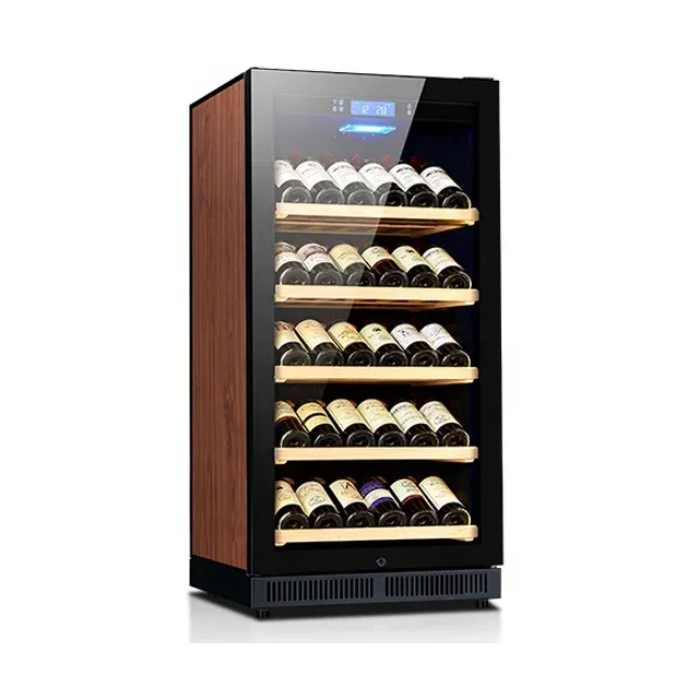 Compressor Cooling System 50 Bottle Wine Cooler and Beverage Center Counter Top 50 Inch High with Wine Glass Rack Chiller
