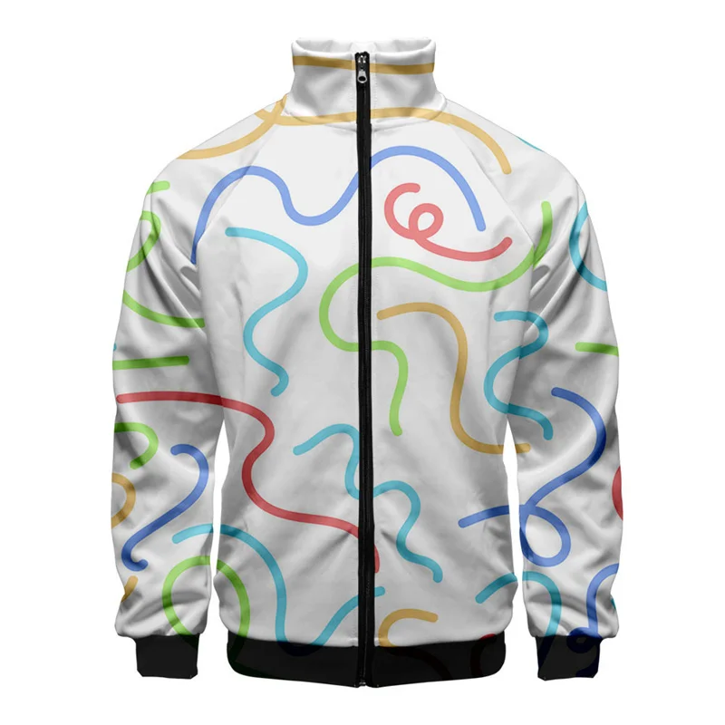 thumbnail image 1 of Chaqueta con estampado geométrico 3D para hombre, abrigo deportivo callejero de gran tamaño, estilo Harajuku, para primavera y otoño, chaquetas con cremallera, ropa para hombre, 1 of 5