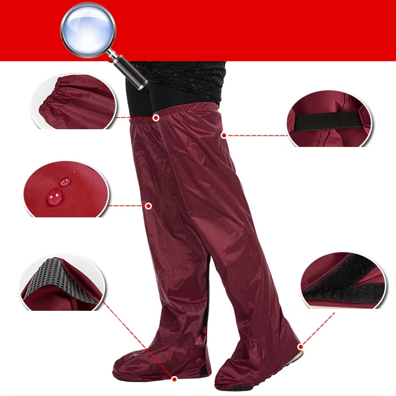 Waterproof Camping Hiking Gaiters Rain Pants Knee Length Unisex Outdoor Motorcycle Riding Wading Pants Leg Cover Shoes Covers disposable rain pants rain shoe cover
