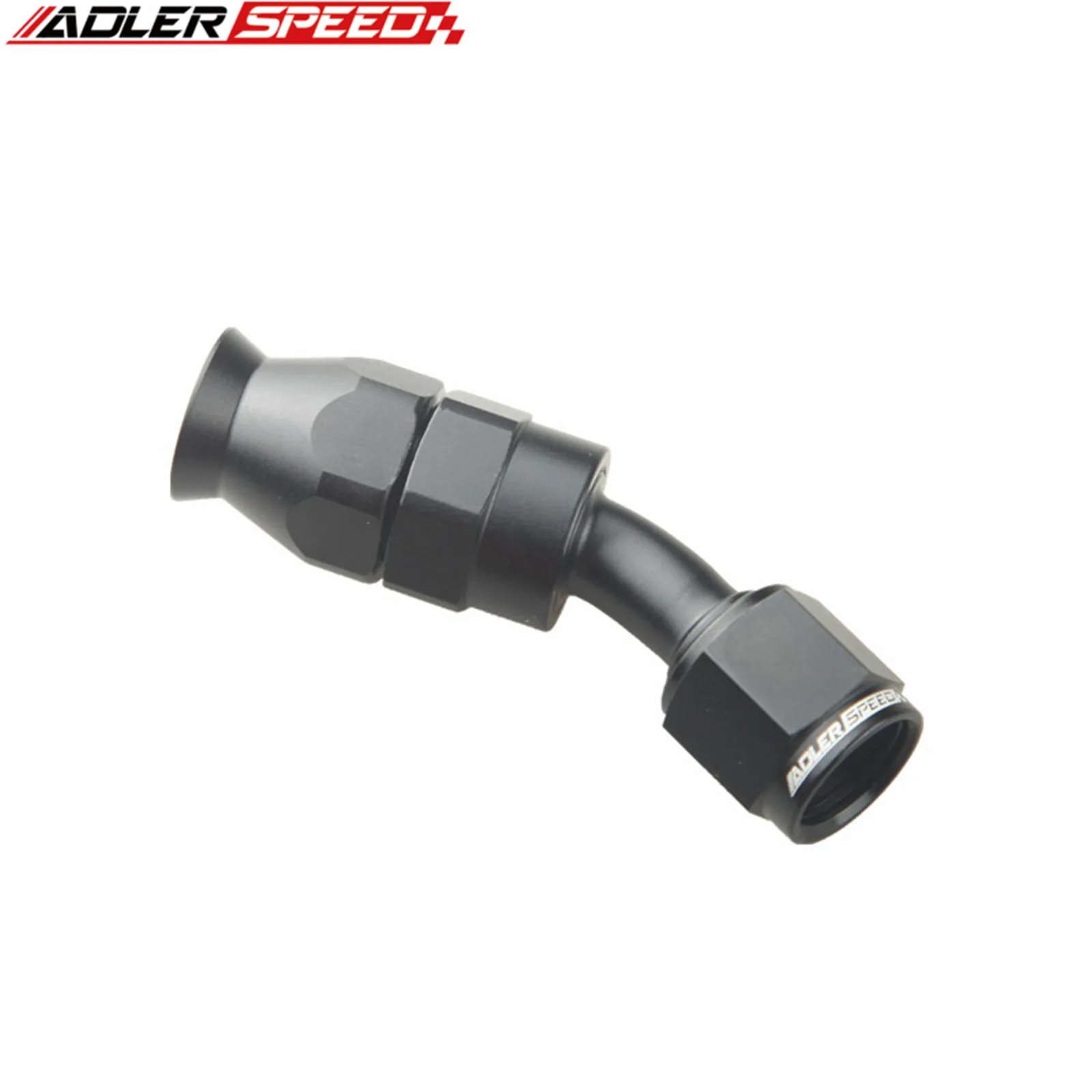 LokoCar 6AN 90° PTFE Swivel Hose End Fitting - Black Anodized Adapter For PTFE Line