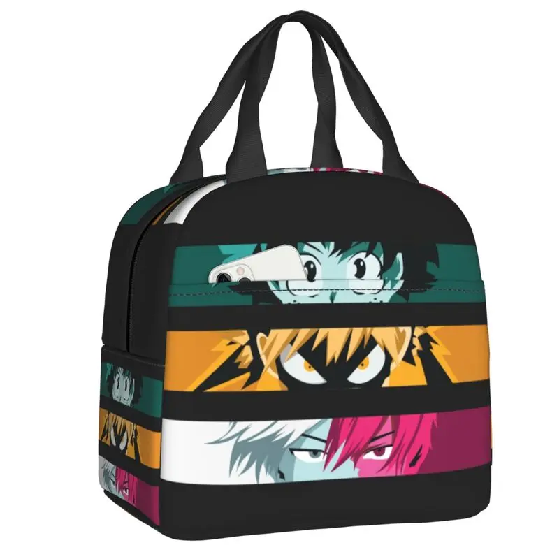 

Plus Ultra Eyes Insulated Lunch Bag for Women Portable My Hero Academia Anime Cooler Thermal Lunch Tote Office Picnic Travel