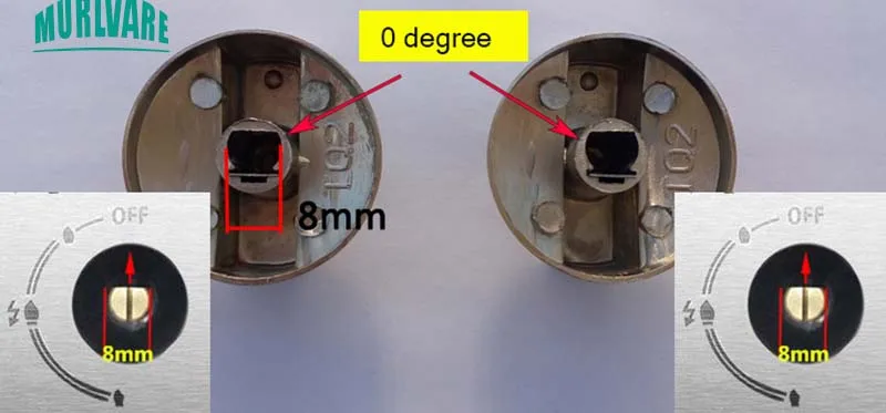Description Picture 4 of item4Pcs Metal Button Boutique Ignition Rotary Switch Gas Burner Accessories Zinc Alloy 8mm Aperture Gas Stove Knob