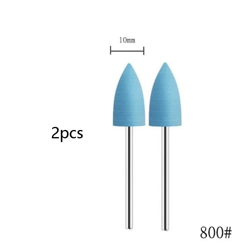 Silicone Rubber Manicure Grinding Head - 2 Pack for Burr and Dead Skin Removal