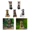 Resin Figurine Hanging Lantern Ornament Art Decor Solar Lights Garden Dogs Statue for Home 2