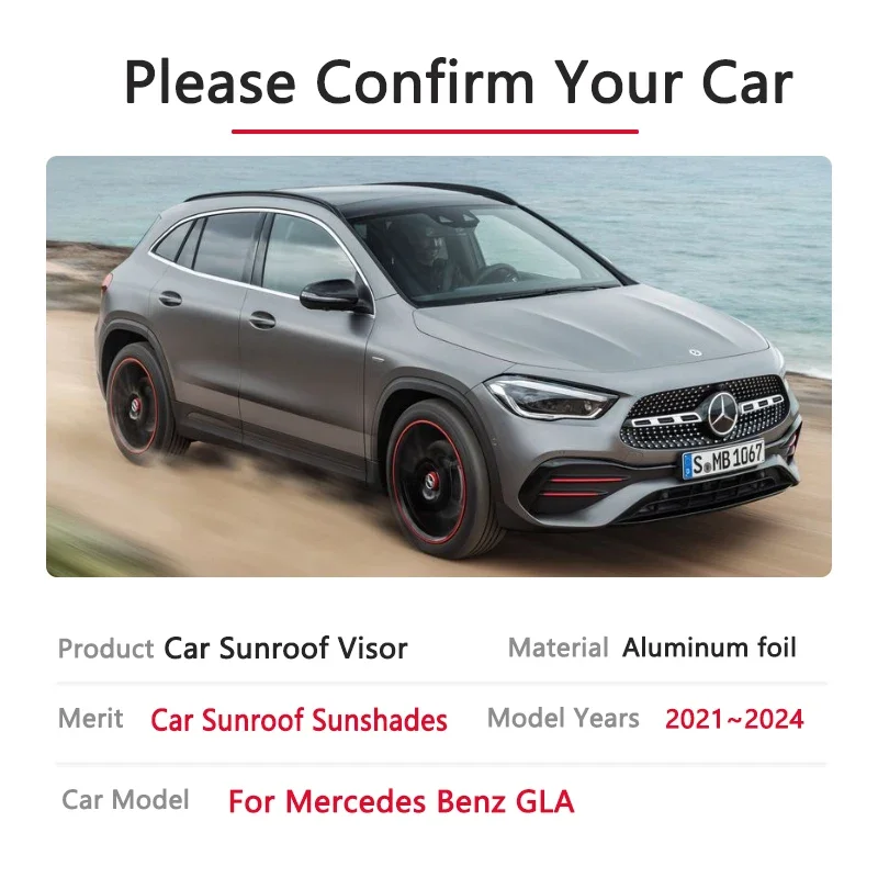 Parasole Auto Mercedes GLA H247: Protezione UV per Bambini e Privacy