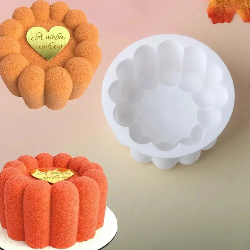 Silicone Molds for Baking, Flower Heart Star Shape Chocolate Mousse Cake Molds, Reusable Pastry Dessert Cups, Wedding Cake