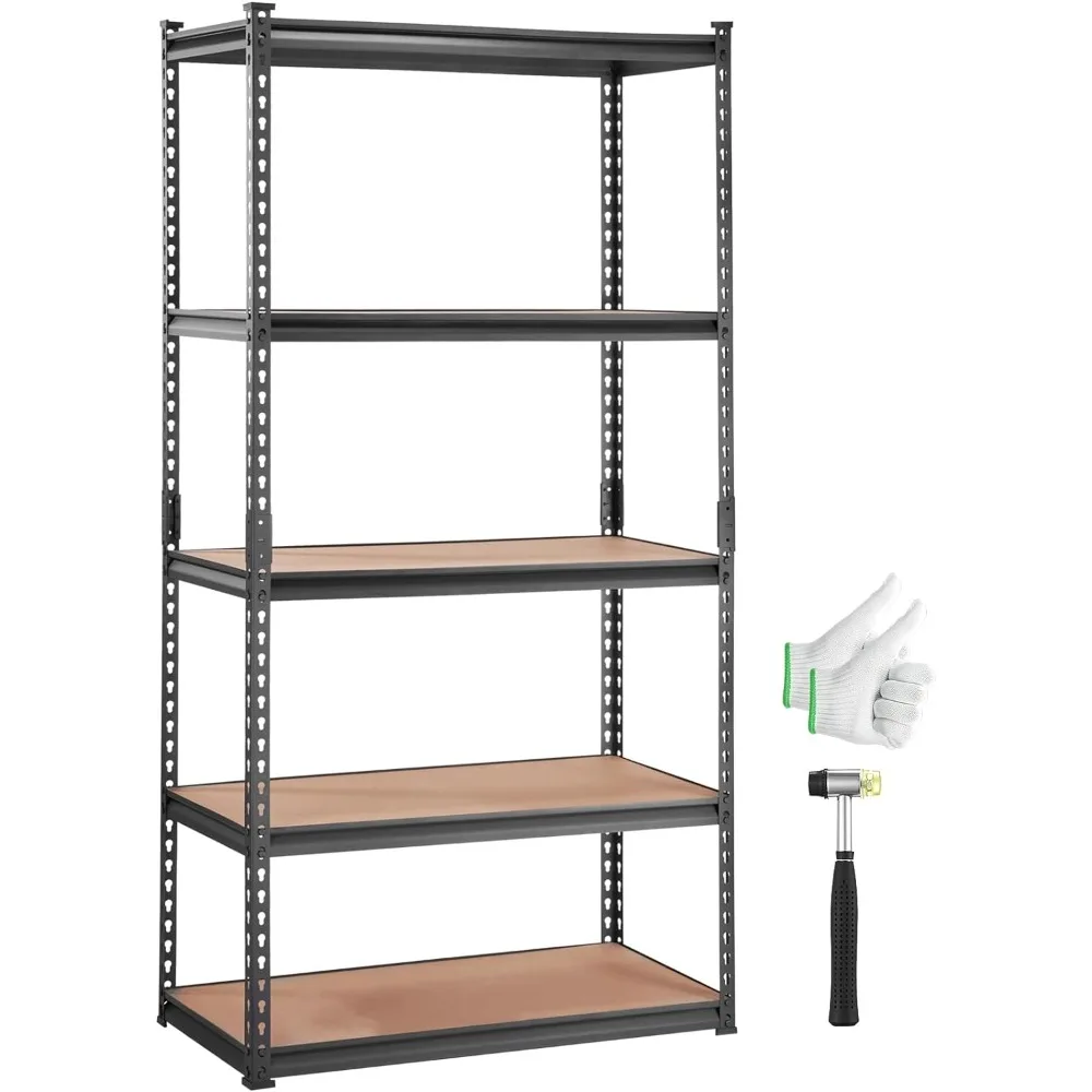 

VEVOR Storage Shelving Unit, 5-Tier Adjustable, 2000 lbs Capacity, Heavy Duty Garage Shelves Metal Organizer Utility Rack