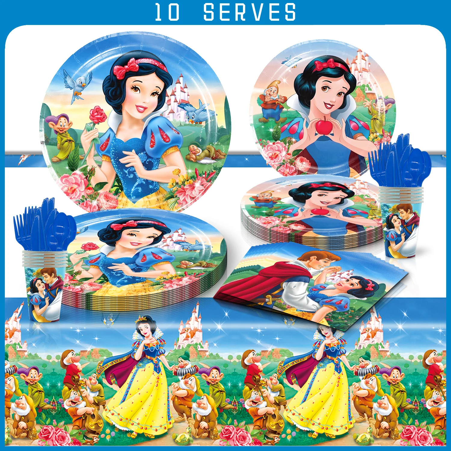 Disney-Snow-White-Theme-Birthday-Decorations-Party-Disposable-Tableware ...